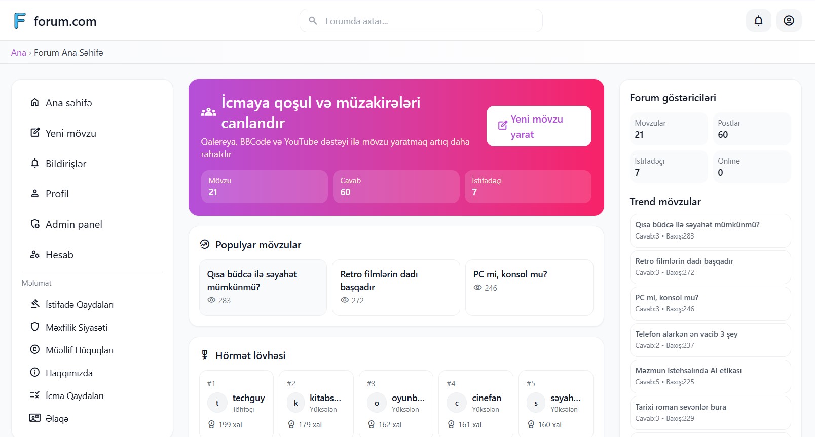 ForumCMS v1.6.0 - Php Forum Skripti